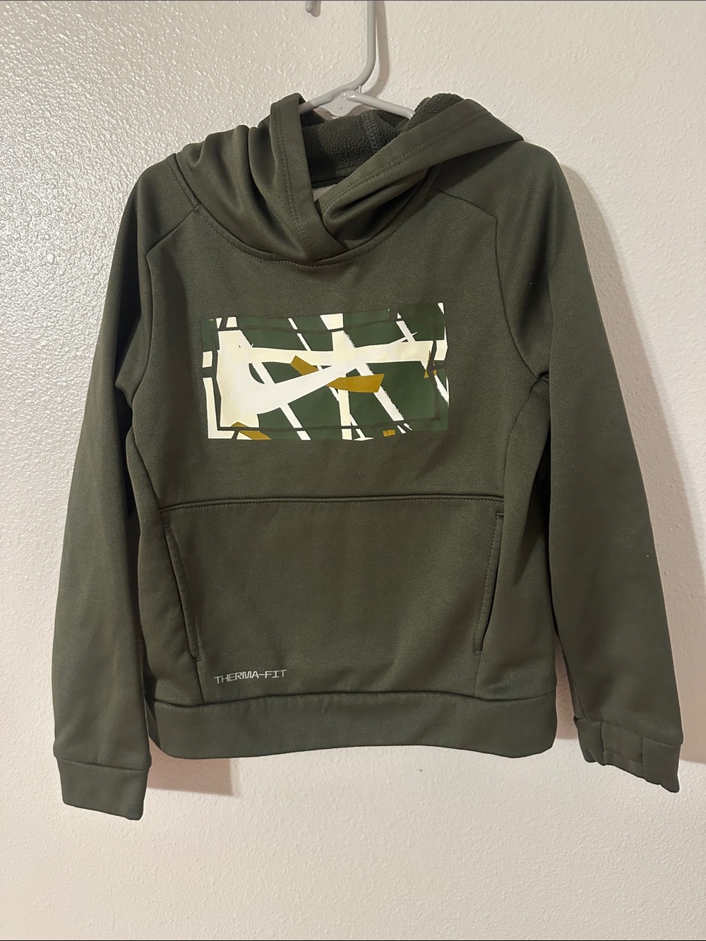 Boy’s Olive Green Hooded Therma-Fit Hoodie